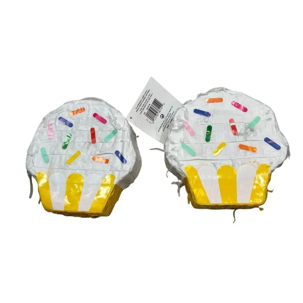 Lot of two Brand New‎ Miniature Cupcake Piñatas Fillable